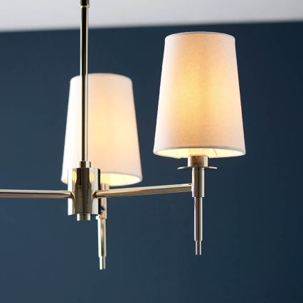 Endon 99455 - Lustre em haste 3xE14/6W/230V cromado brilhante/branco