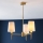 Endon 99456 - Lustre de haste 3xE14/6W/230V dourado/branco