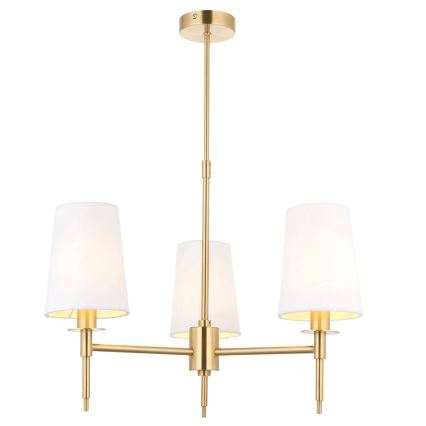 Endon 99456 - Lustre de haste 3xE14/6W/230V dourado/branco