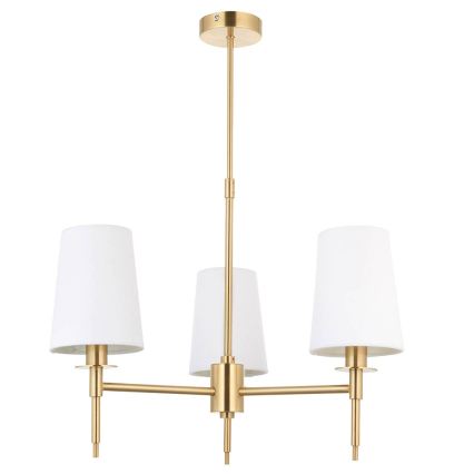 Endon 99456 - Lustre de haste 3xE14/6W/230V dourado/branco
