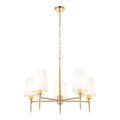 Endon 99458 - Lustre com corrente 5xE14/6W/230V dourado/branco