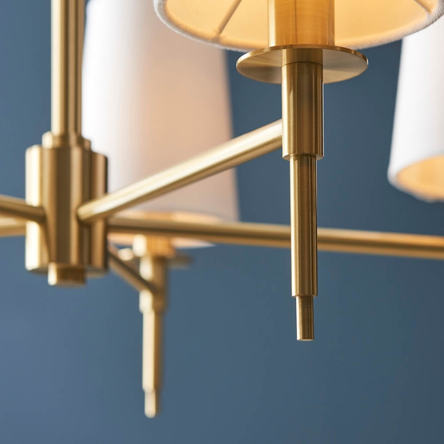 Endon 99458 - Lustre com corrente 5xE14/6W/230V dourado/branco