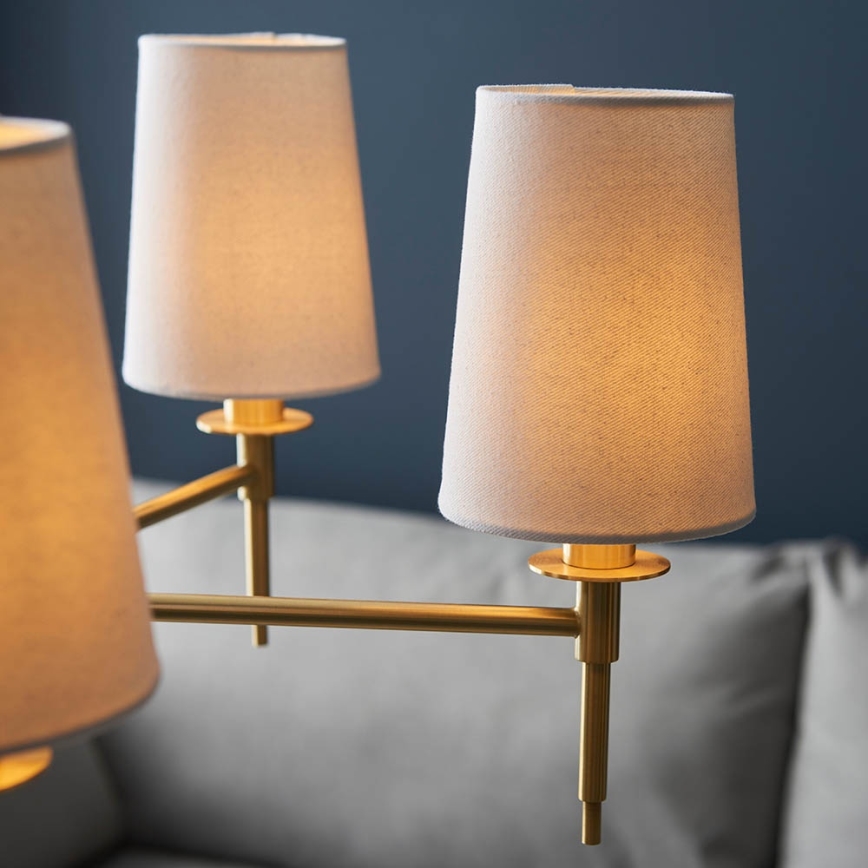 Endon 99458 - Lustre com corrente 5xE14/6W/230V dourado/branco