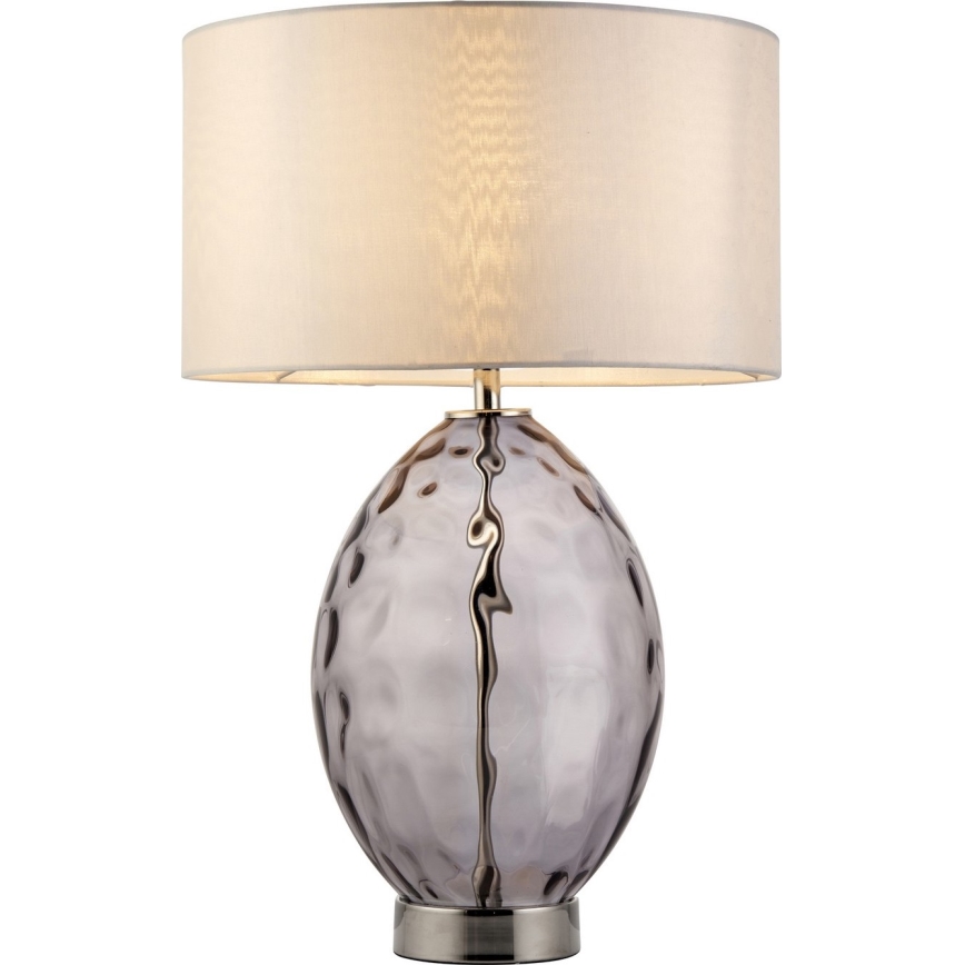 Endon 99581 - Lâmpada de mesa regulável ERIN 1xE27/10W/230V creme/cromo mate/preto fumê