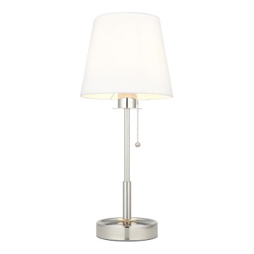 Endon 99596 - Candeeiro de mesa 1xE27/10W/230V branco/cromado brilhante