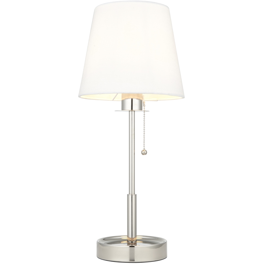 Endon 99596 - Candeeiro de mesa 1xE27/10W/230V branco/cromado brilhante