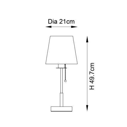 Endon 99596 - Candeeiro de mesa 1xE27/10W/230V branco/cromado brilhante