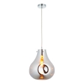 Endon 99788 - Lustre suspenso em cabo EUROPA 1xE27/10W/230V, acabamento preto fumê