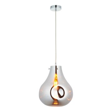 Endon 99788 - Lustre suspenso em cabo EUROPA 1xE27/10W/230V, acabamento preto fumê