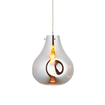 Endon 99788 - Lustre suspenso em cabo EUROPA 1xE27/10W/230V, acabamento preto fumê