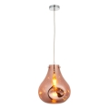 Endon 99790 - Lustre suspenso por cabo EUROPA 1xE27/10W/230V castanho fumado