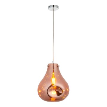 Endon 99790 - Lustre suspenso por cabo EUROPA 1xE27/10W/230V castanho fumado
