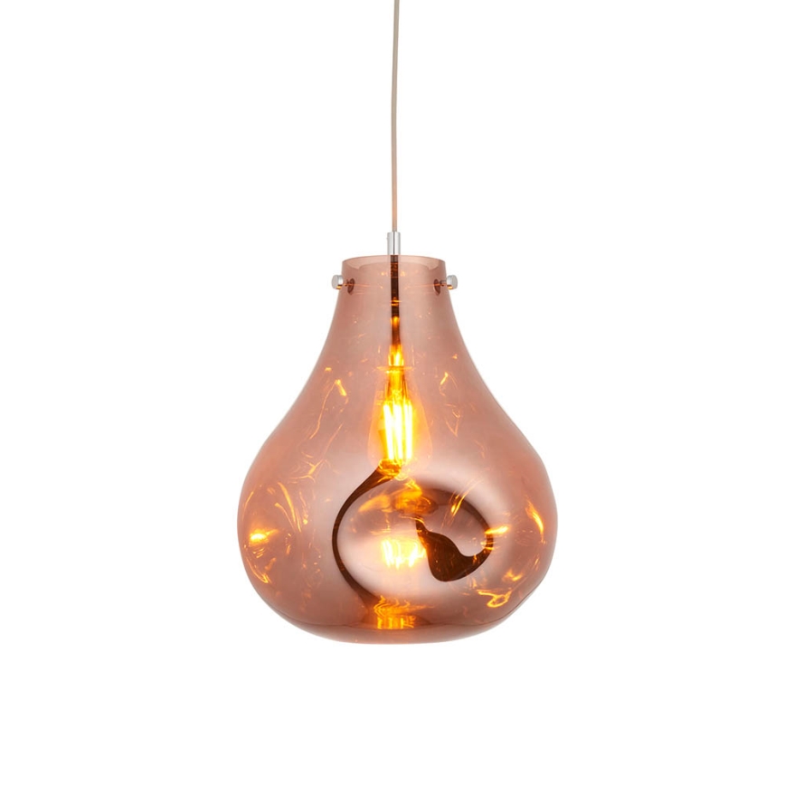 Endon 99790 - Lustre suspenso por cabo EUROPA 1xE27/10W/230V castanho fumado