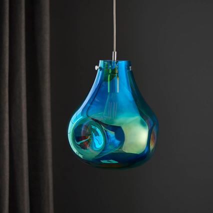 Endon 99791 - Candeeiro suspenso EUROPA 1xE27/10W/230V azul