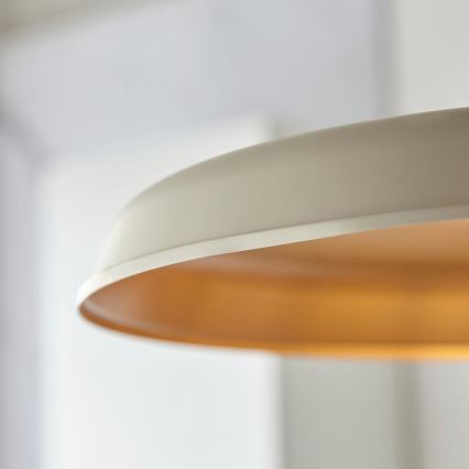 Endon 99999 - Lustre com corrente SABIAN 1xE27/10W/230V creme/dourado