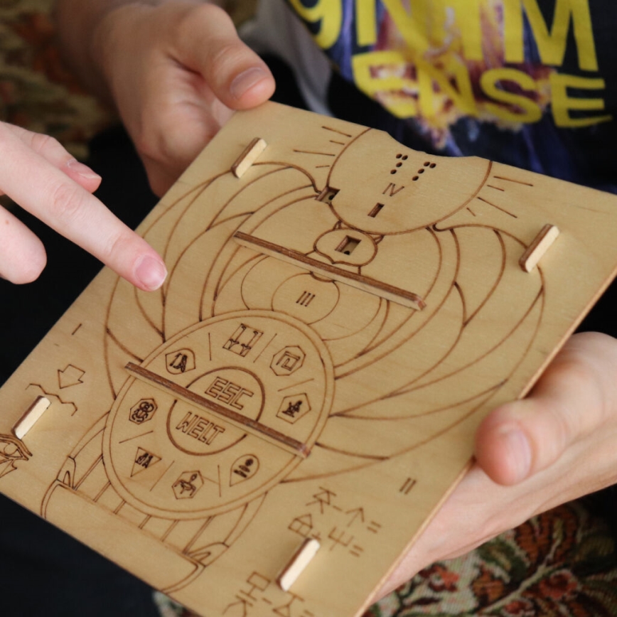 EscapeWelt - 3D puzzle mecânico de madeira Pirâmide