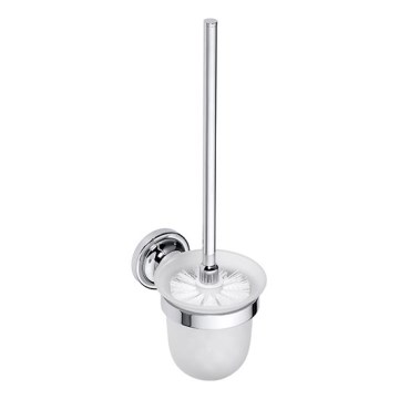 Escova de WC 11x37,5 cm prateada/branca