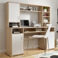 Escrivaninha com prateleira ELIAN, carvalho sonoma/branco