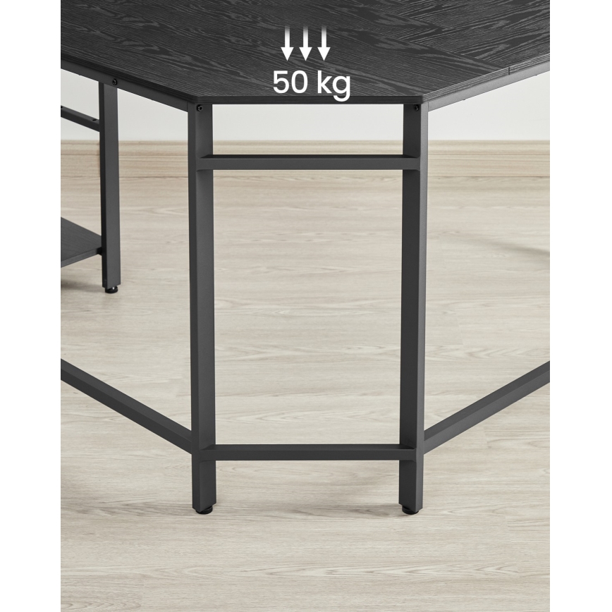 Escrivaninha de canto SOLEA preta