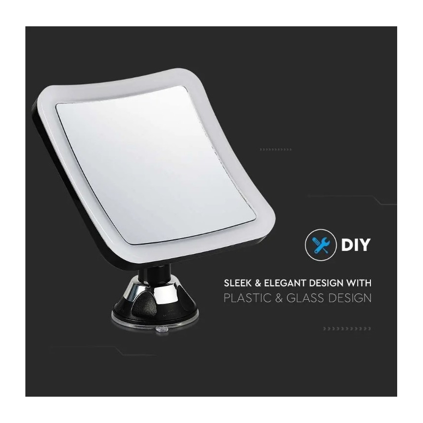 Espelho cosmético LED LED/3,2W/4,5V 3xAA IP44