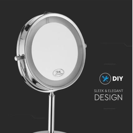 Espelho cosmético LED LED/3W/6V 4xAA IP44