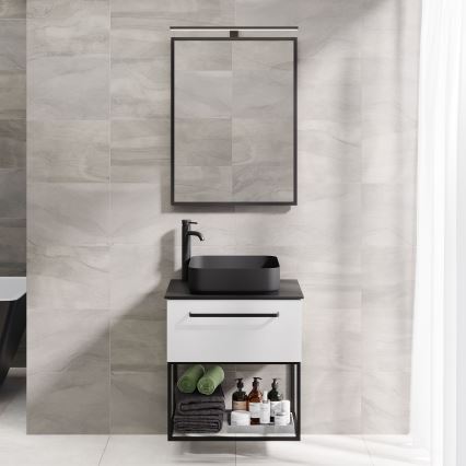 Espelho de casa de banho BORGSTED 60x80 cm preto