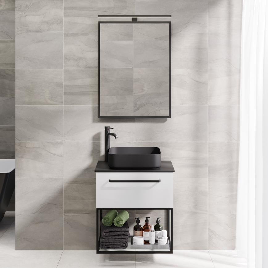 Espelho de casa de banho BORGSTED 60x80 cm preto