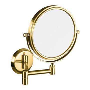 Espelho de maquilhagem 18x25 cm aço inoxidável/dourado