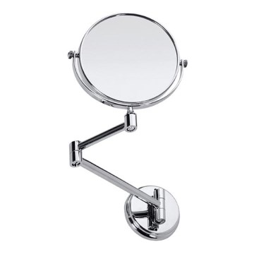 Espelho de maquilhagem prateado 18,5 x 26 cm