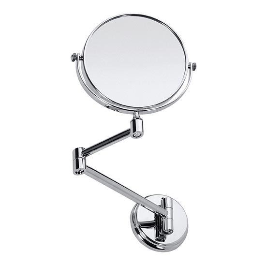 Espelho de maquilhagem prateado 18,5 x 26 cm