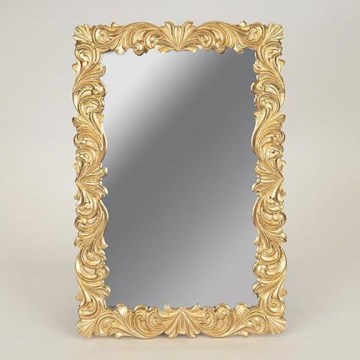 Espelho de parede 31,3x21 cm dourado