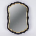 Espelho de parede 34,5x23,2 cm preto/dourado
