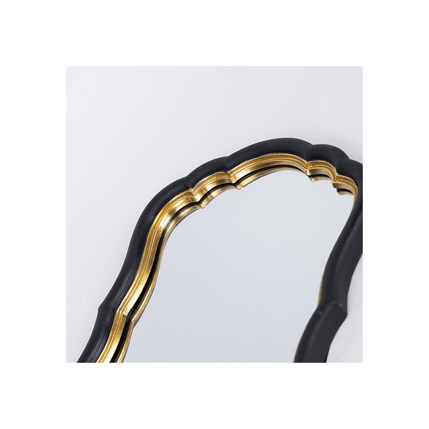Espelho de parede 34,5x23,2 cm preto/dourado
