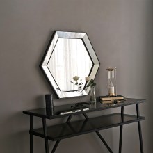Espelho de parede 61x70 cm prateado