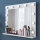 Espelho de parede com uma prateleira RANI 90x71,8 cm branco