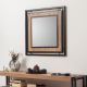 Espelho de parede COSMO 70x70 cm castanho/preto