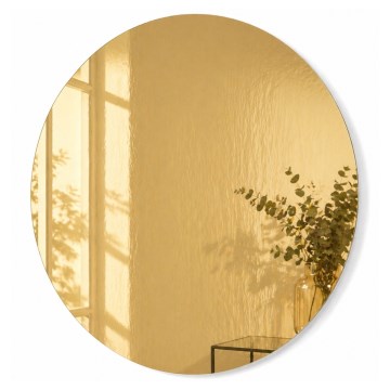 Espelho de parede HOUSEVITAMIN, diâmetro 80 cm, dourado