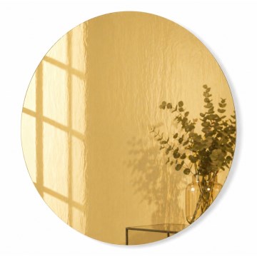 Espelho de parede HOUSEVITAMIN Ø 60 cm dourado