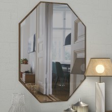 Espelho de parede LOST 70x45 cm castanho