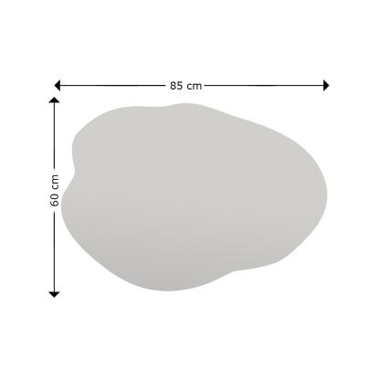 Espelho de parede OHHO 85x60 cm preto