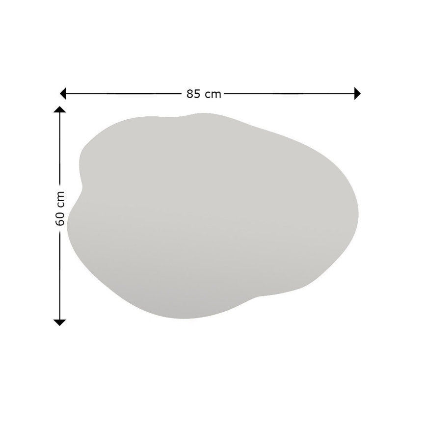 Espelho de parede OHHO 85x60 cm preto