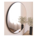 Espelho de parede OZZE diâmetro 60 cm preto