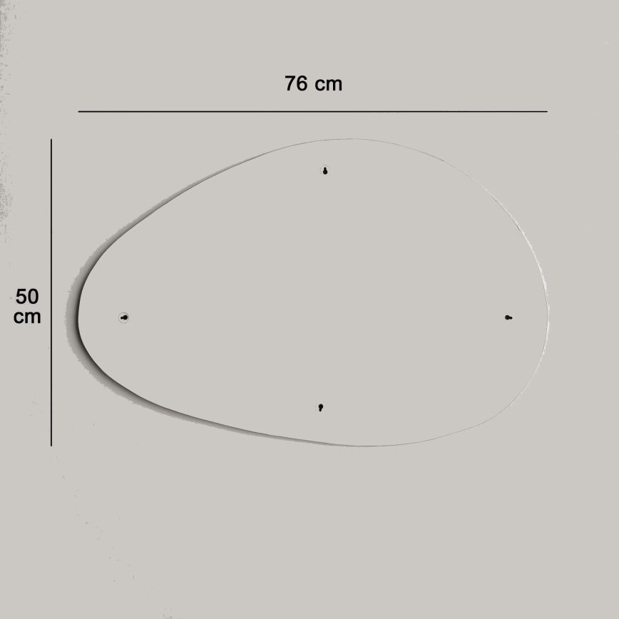 Espelho de parede PORTO 50x76 cm oval