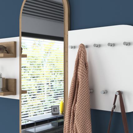 Espelho de parede RANI 125x120 cm branco/marrom