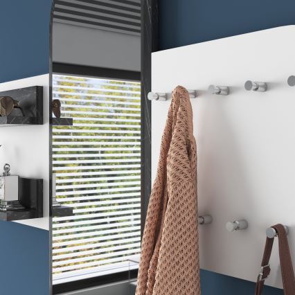 Espelho de parede RANI 125x120 cm branco/preto