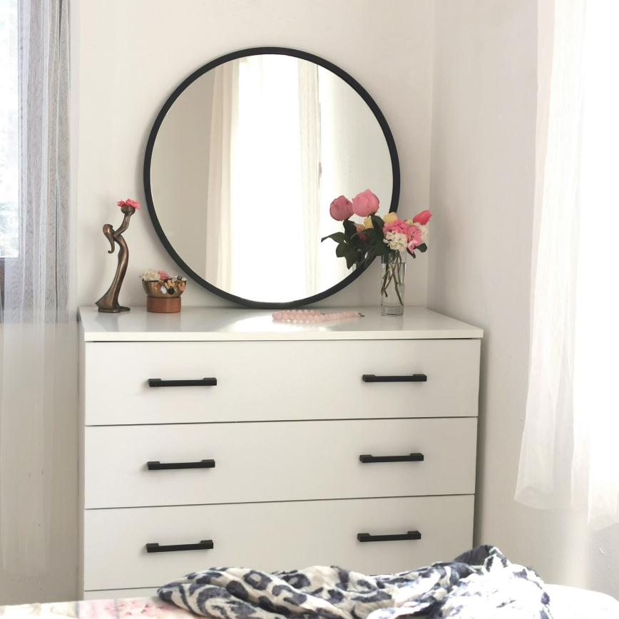 Espelho de parede SIYAH diâmetro 60 cm preto