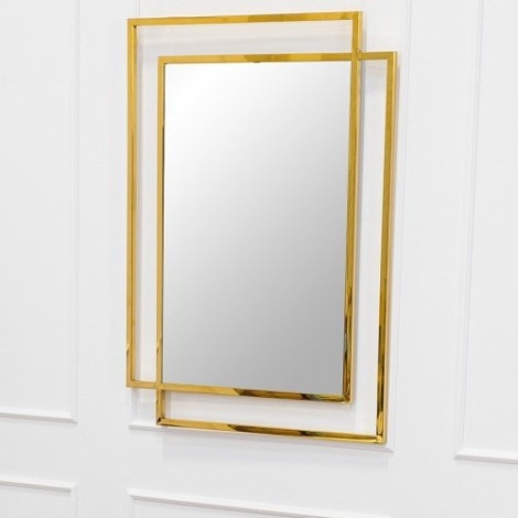 Espelho de parede VIDO 110x80 cm dourado