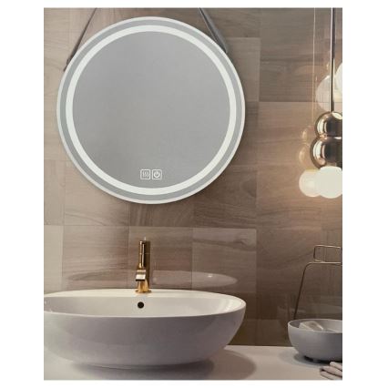 Espelho de casa de banho com iluminação LED regulável, aquecido, retroiluminado LED/20W/230V 4000K IP44
