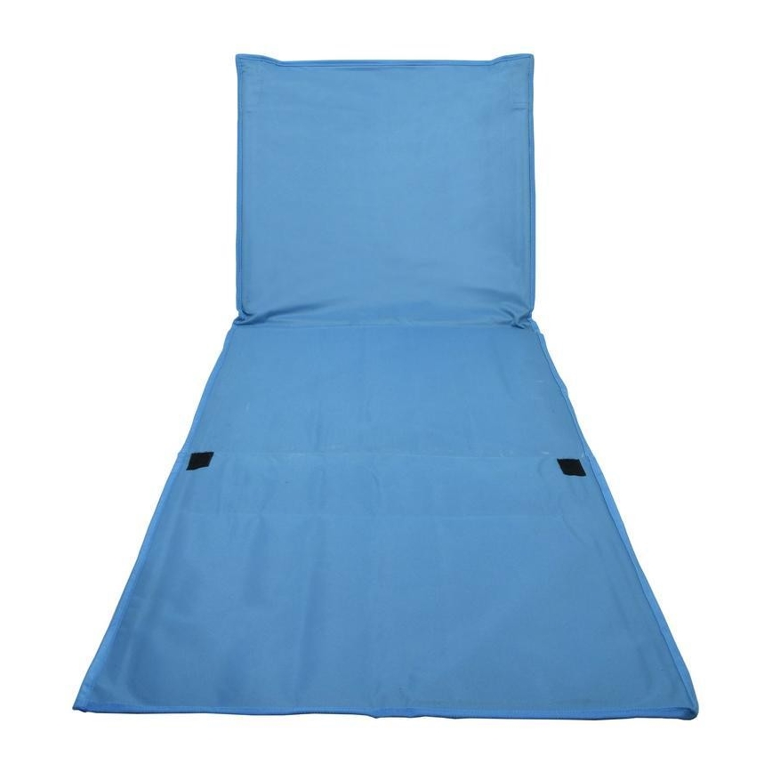 Espreguiçadeira dobrável azul 160x55 cm