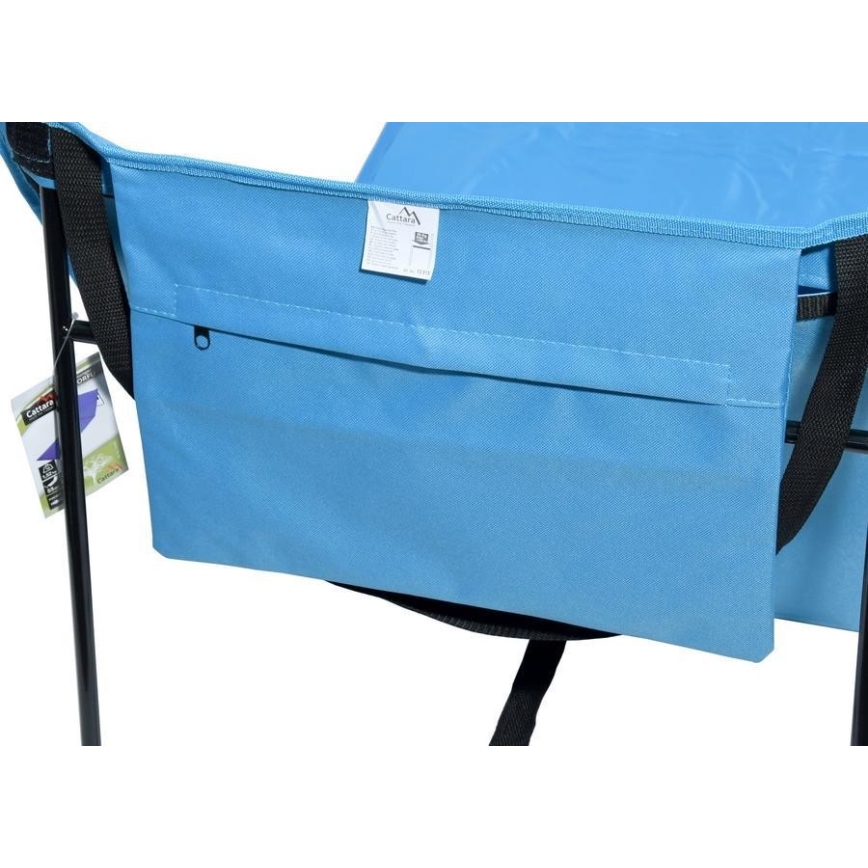 Espreguiçadeira dobrável azul 160x55 cm